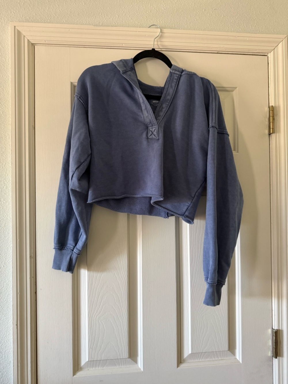🎆 5 for 30$ 🎆 aerie Cropped Hooded Pullover Sweatshirt - Blue